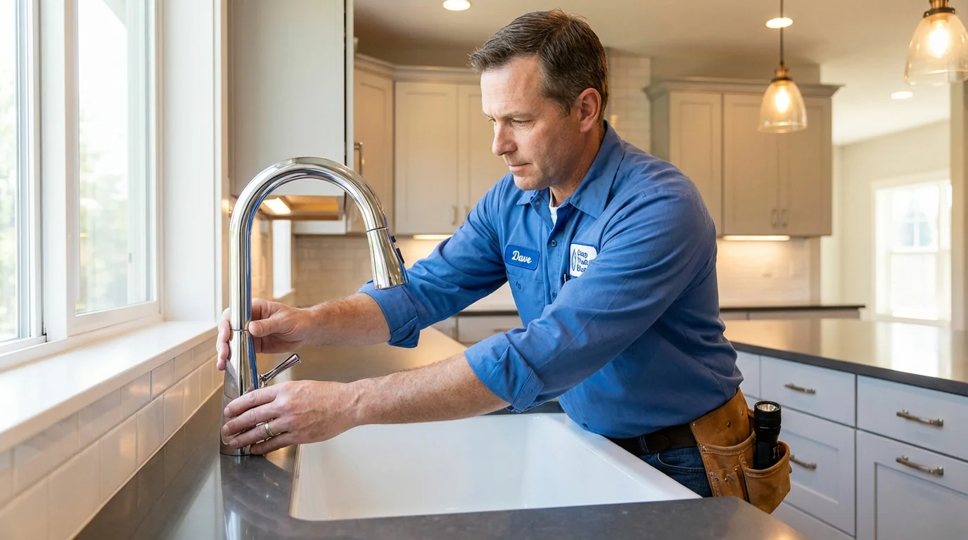 Kitchen faucet installation by Johns Plumbing LLC in Minooka