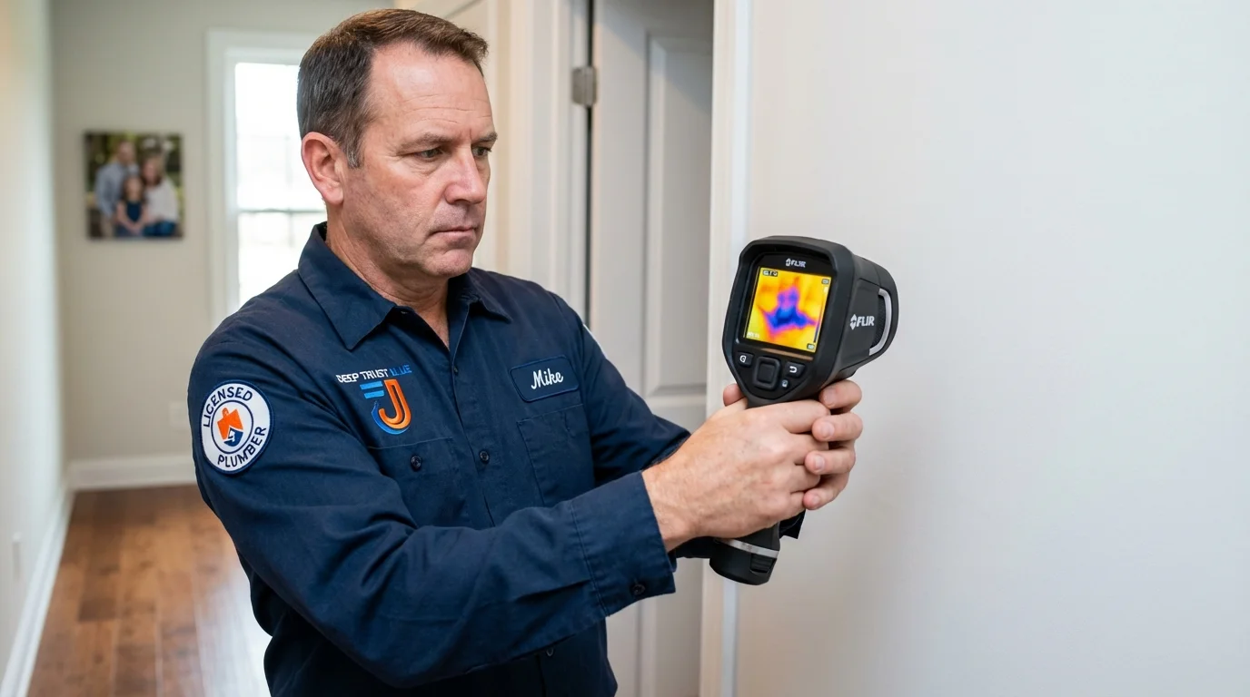Thermal imaging leak detection by Johns Plumbing LLC in Minooka